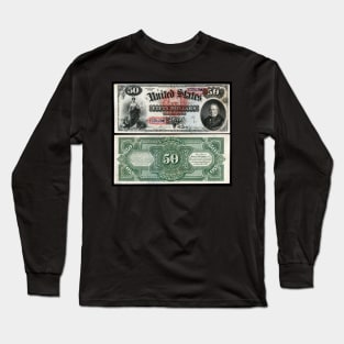 1869 $50 Dollar United States Treasury Note Long Sleeve T-Shirt